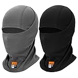LANLFY 2PCs Summer Face Mask for Men FR Balaclava
