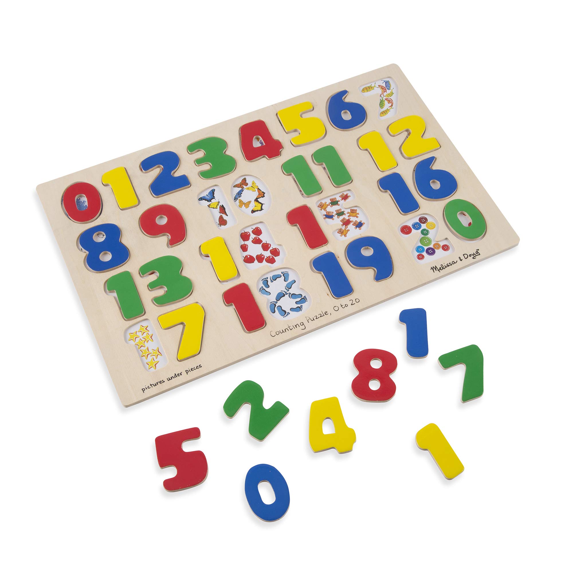 Melissa & Doug Numbers 020 Wooden Puzzle (21 pcs) Buy Online in