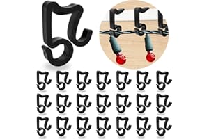 Openfly 160Pcs Holiday Christmas Light Clips, Black Christmas Light Hooks Gutter Clips Weatherproof Gutter Hooks for Hanging Outdoor Lights for Holiday Party Birthday Christmas Decorations