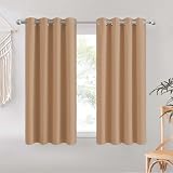 Aspire Homeware Blackout Curtains 46x54 Beige Eyelet Panels 2 100% Polyester view 2