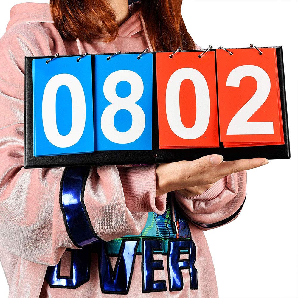 Tableau De Bord Manuel Pour Scores - Flipper 4 Joueurs, Affichage Numérique Double Face, Compte à Rebours, Bleu
