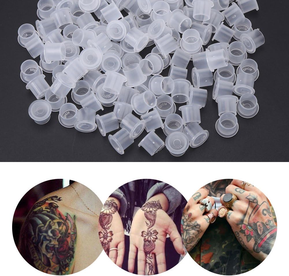 Tattoo Ink Cap Cup, 1000pcs Pigment Ink Container Cup Tattoo Ink Holder Eyebrow Nail Art Cosmetic Kit 11mm - Image 5