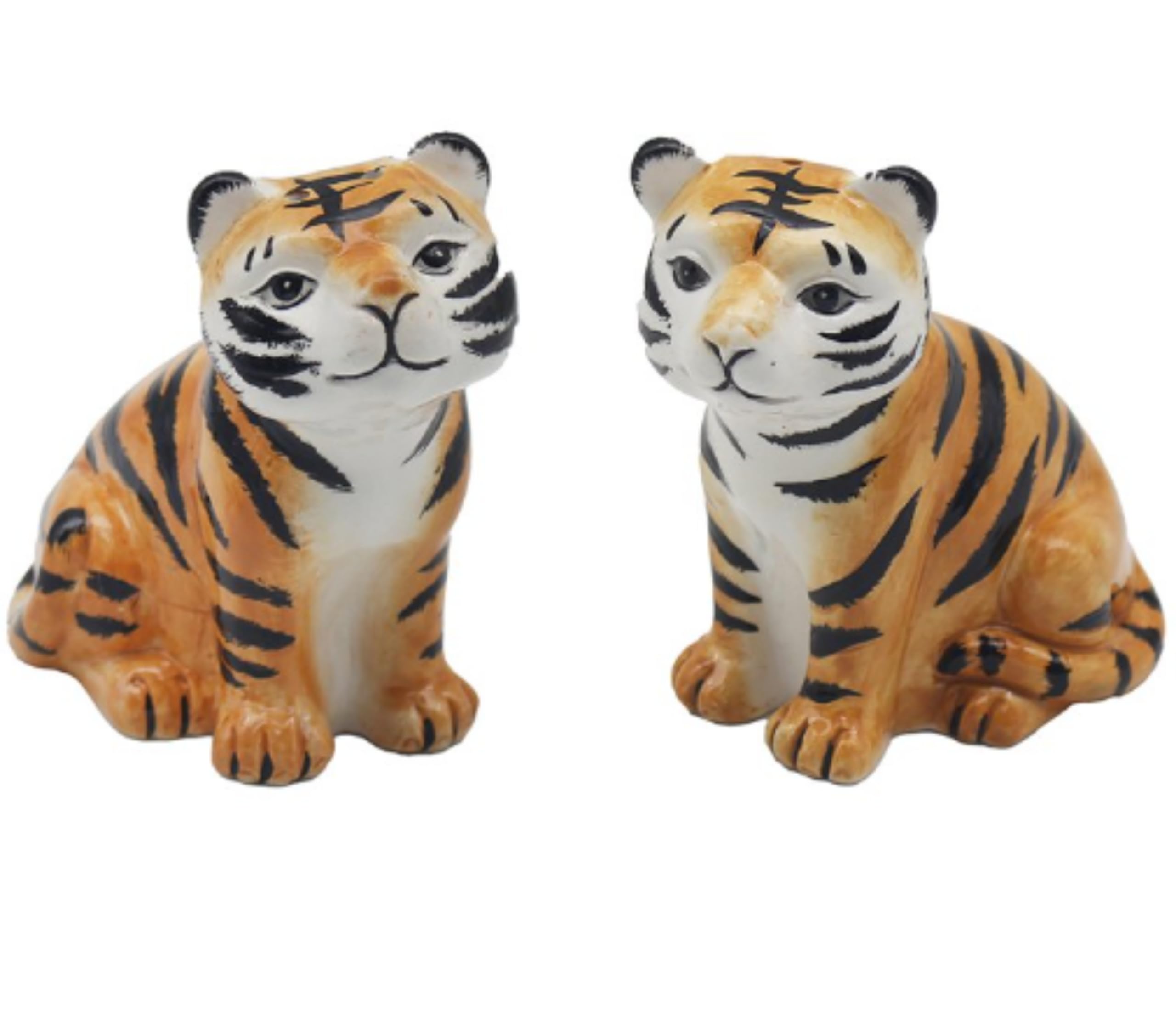 Lesser & Pavey Salt & Pepper Set for All Types of Kitchen | Ceramic Salt & Pepper Shaker Set | Lovely Salt & Pepper Pots | Salt Shaker & Pepper Shaker Suitable for Home (Tigers)