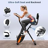 vannect 2026 Foldable Exercise Bike 16 Resistance Levels Heart Rate LCD Display view 5