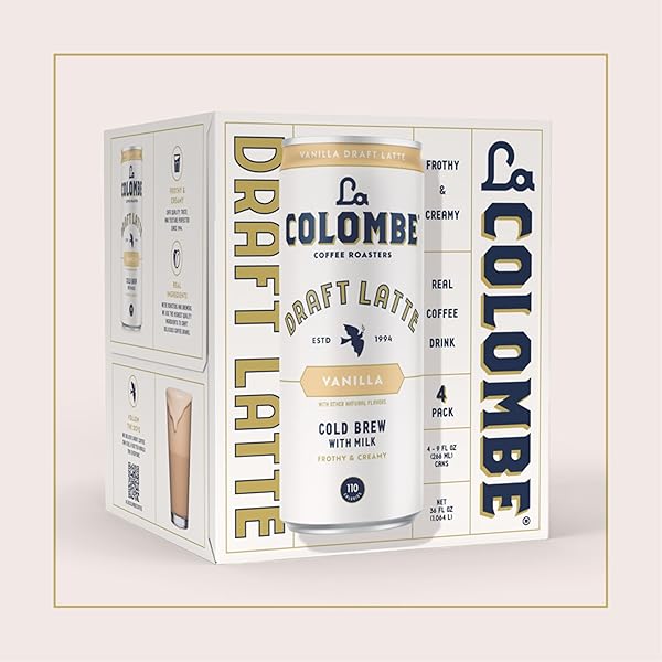 LA COLOMBE, LATTE DRAFT VANILLA, 9 FL OZ, 4 PACK