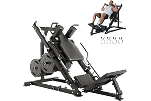 ActiveTrail Leg Press Hack Squat Machine Combo, 2-in-1 Adjustable Leg Press Machines with Linear Bearing, Professional Hack S