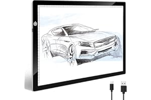 KIVOTAC A3 Tracing Light up Box,LED Light Pad Ultra-Thin USB Powered Brightness Dimmable LED Tracing Board for Drawing, Weeding Vinyl, Diamond Art, Sketching and Animation