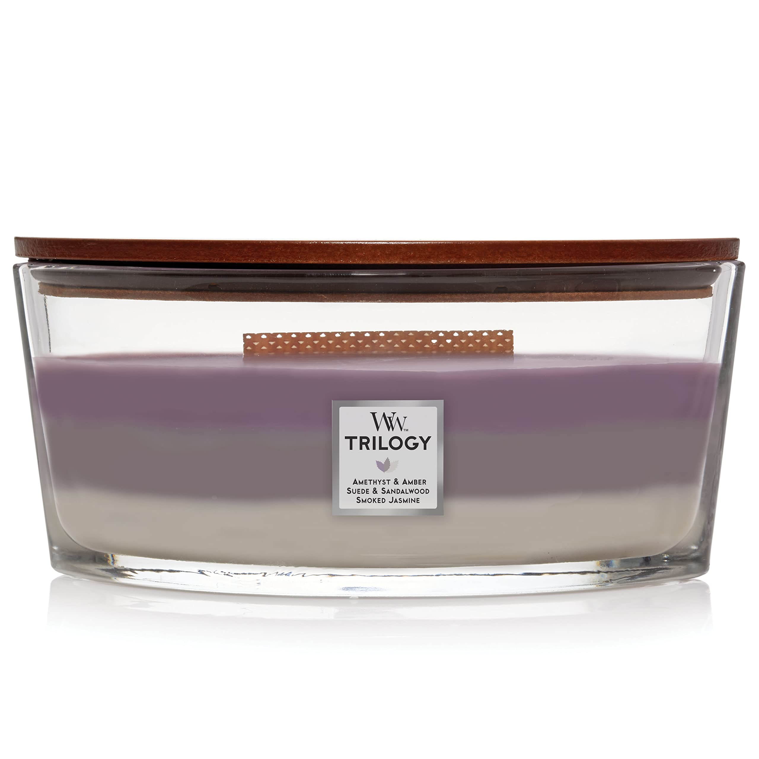 WoodWick Ellipse Trilogy Scented Candle with Crackling Wick | Amethyst Sky | Up to 50 Hours Burn Time