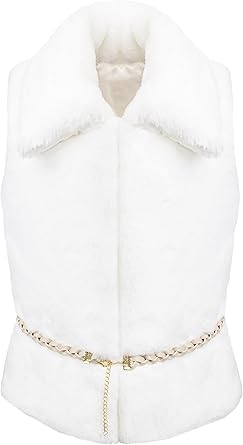 White fur vest girls Clearance
