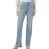 Silver Jeans Co. Womens Avery-Denim High Rise Curvy Fit Trouser Leg Jeans