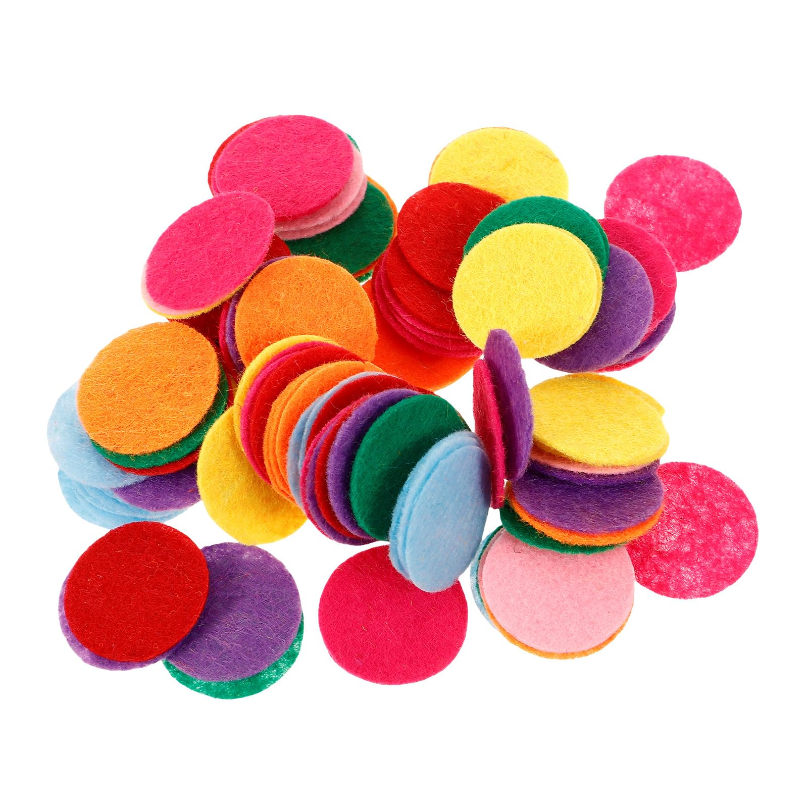 100pcs Felt Circles Felt Pads Mixed Colour Circle Sticker for DIY and Sewing Craft Material Crafts