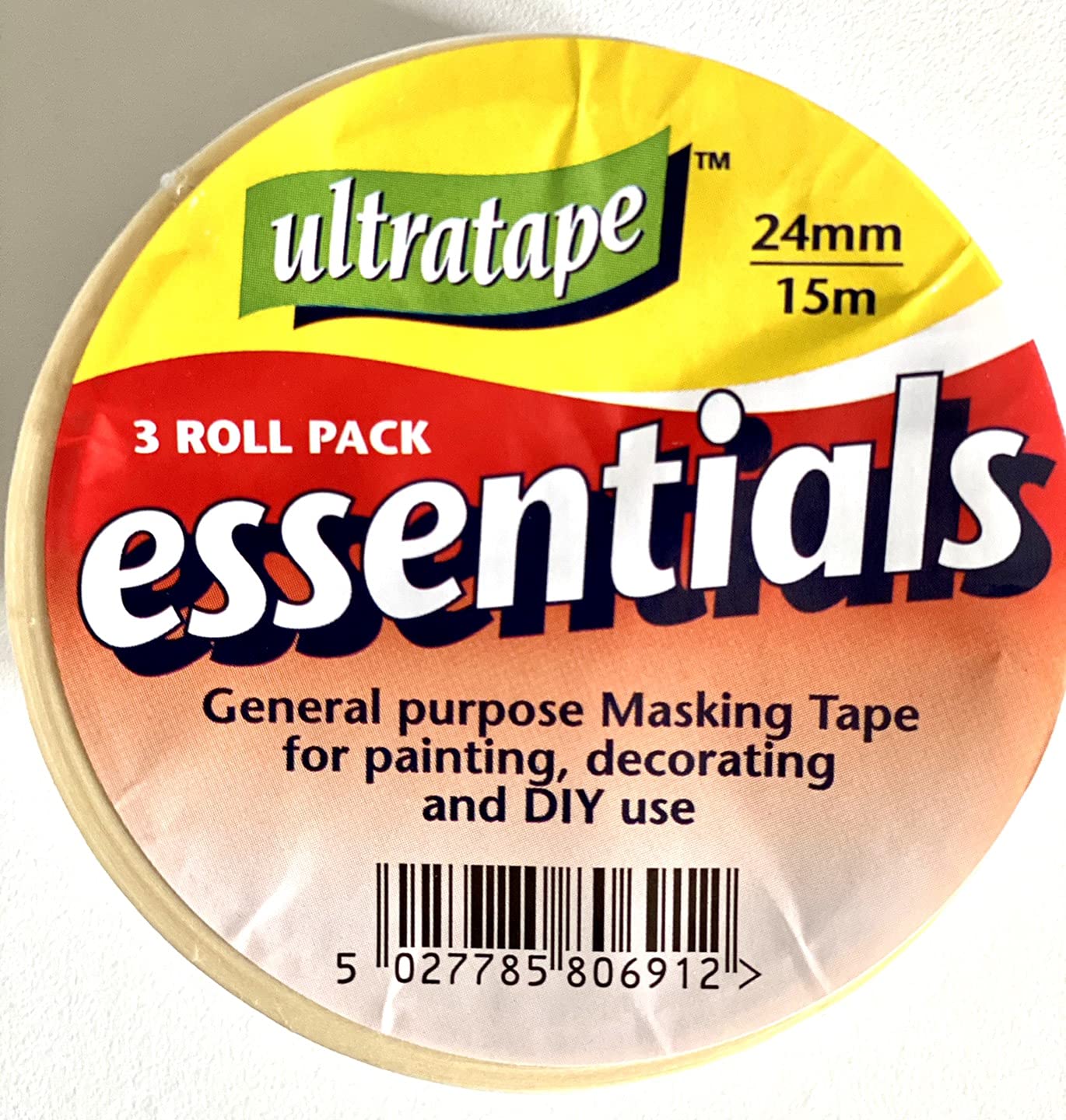 Super Value General Purpose Masking Tape Pack of 3 24mm x 15m