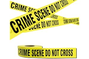 euoloar Crime Scene Do Not Cross Barricade Tape 3 inch x 1000 feet, Bright Yellow with a Bold Black Print, Danger/Hazardous Area, Ideal Use for Halloween Decorations, Party, Work-Site