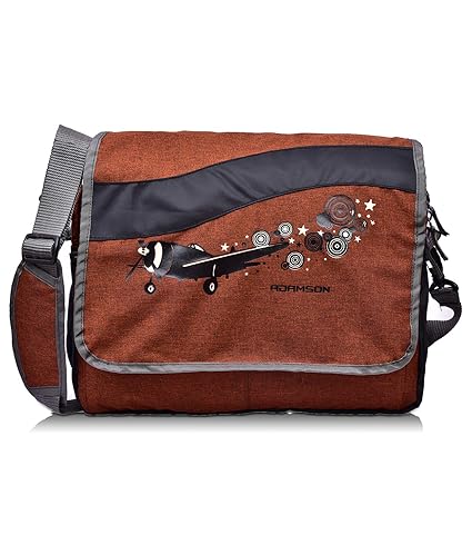 Adamson Unisex Purple Rubber Prints Side Bags(ASB-081)