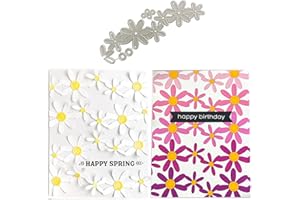 FAWENUCY Scrapbooking Die-Cuts, Layer Frame Net Set Metal Cutting Dies for Card Making, Paper Craft Punch Template, Background Embossing Stencils, DIY Album Décor (Flower lace-15x4.8cm)