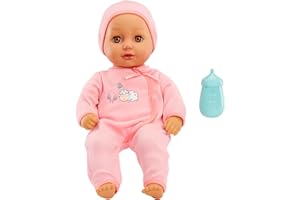 Baby Born My First Baby Ava - Light Brown Eyes: Realistic Soft-Bodied Doll for Kids Ages 1 & Up, Eyes Open & Close, Doll with Bottle