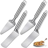 Patelai 4 Pcs Pie Server Set Serrated Cake Cutter &amp; Spatula Gadgets | Made of stainless steel with grip handle, as cake knife for cutting and serving desserts, brownies, pizza and lasagna