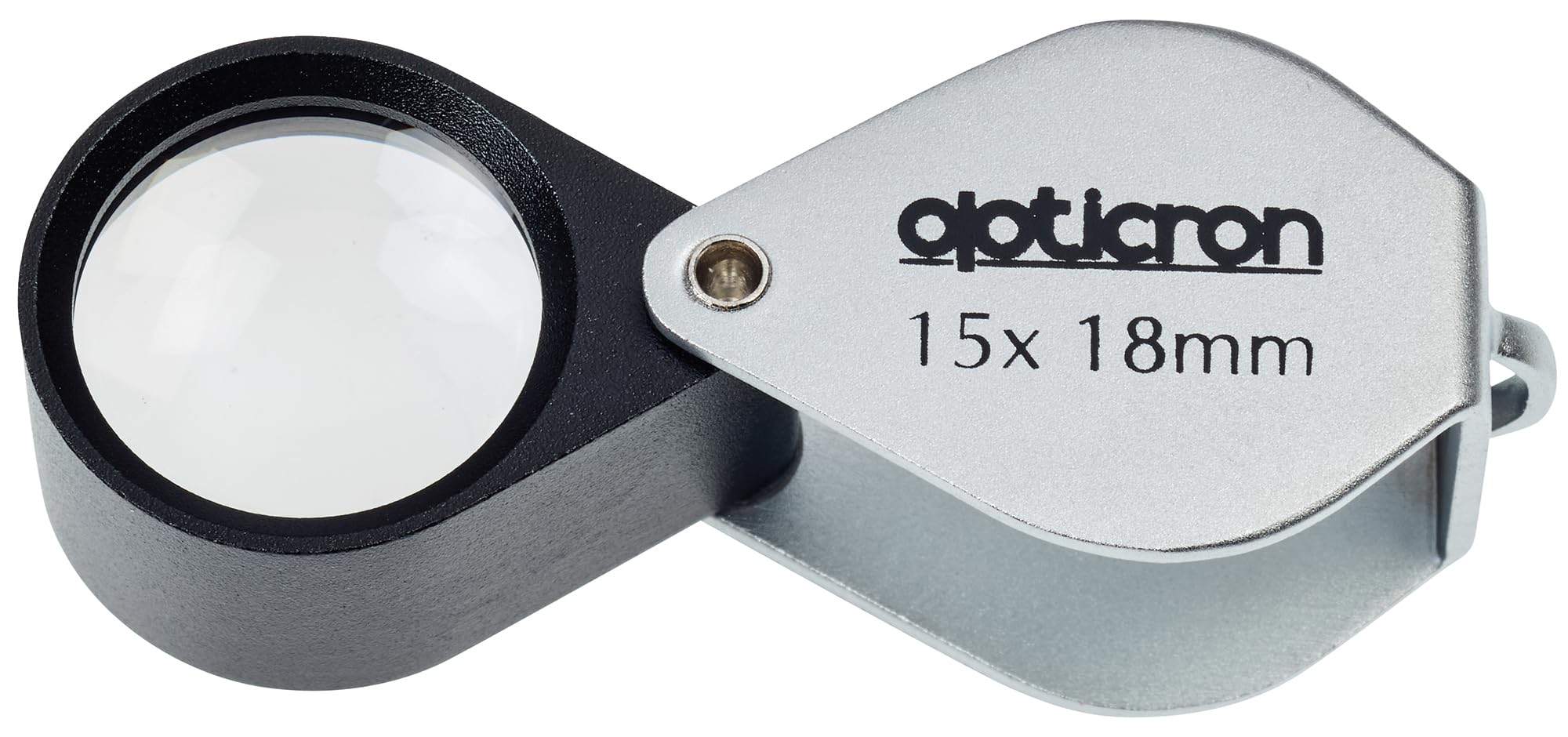 Opticron 57101 15x18mm Folding Metal Loupe, Black & Silver โ image 1