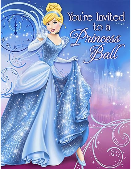 Amazon Com Sparkle Cinderella Invitations W Env 8ct Toys