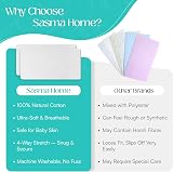 Sasma Home 2 Cot Fitted Sheets 120x60cm 100% Cotton Baby Bedding White view 6