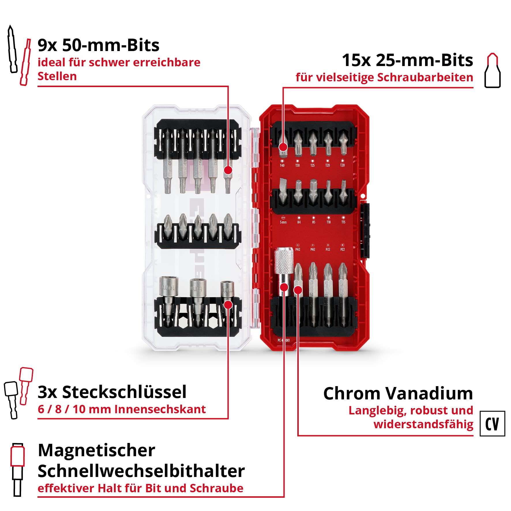 Einhell S-Case 28-tlg. Bit-Set 3