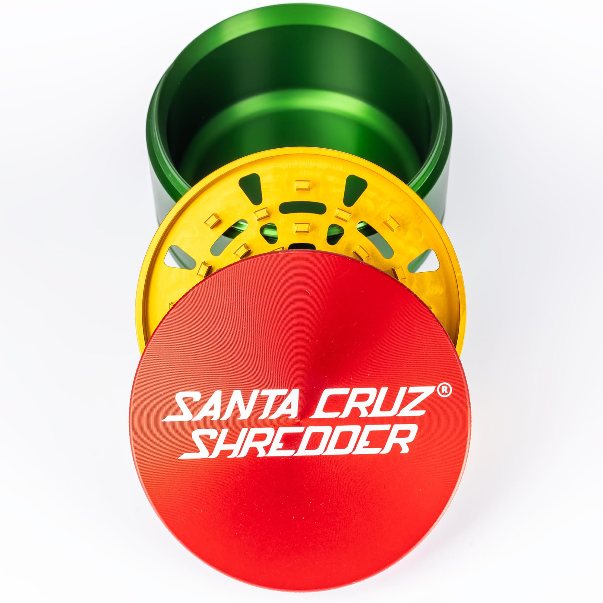 Santa Cruz Shredder Jumbo Spice Grinder 3-piece Metal Rasta