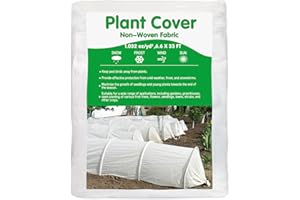 HAINANSTRY Plant Covers Freeze Protection, 6.6Ft x 33Ft Frost Cloth Plant Freeze Protection, Frost Blankets for Outdoor Plants, Garden Non-Woven Fabrics Plant Cover for Winter Frost Protection