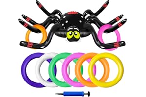 YOBLINK Extra Large Inflatable Spider Ring Toss Game,Halloween Ring Toss Game,Halloween Games