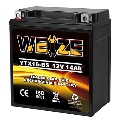 Weize YTX16-BS Sealed AGM Motorcycle Battery for Kuwait Ubuy