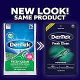 DenTek Fresh Clean Floss Picks 75 Count For Extra Tight Teeth Mint view 2