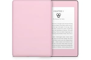Tacky Design Solid Color Skin for Kindle Paperwhite Skin Wrap Decal Classic Color Vinyl, Premium 3M Decal Sticker for Full Surface Coverage (Rosy Pink, Paperwhite (10th Gen, 2018))