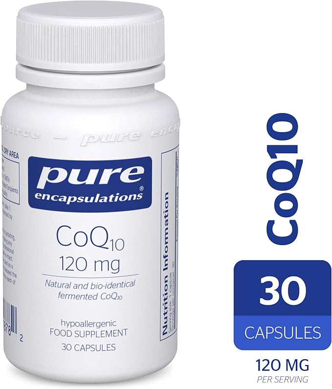 Pure Encapsulations CoQ10 120mg Natural and BioIdentical Fermented