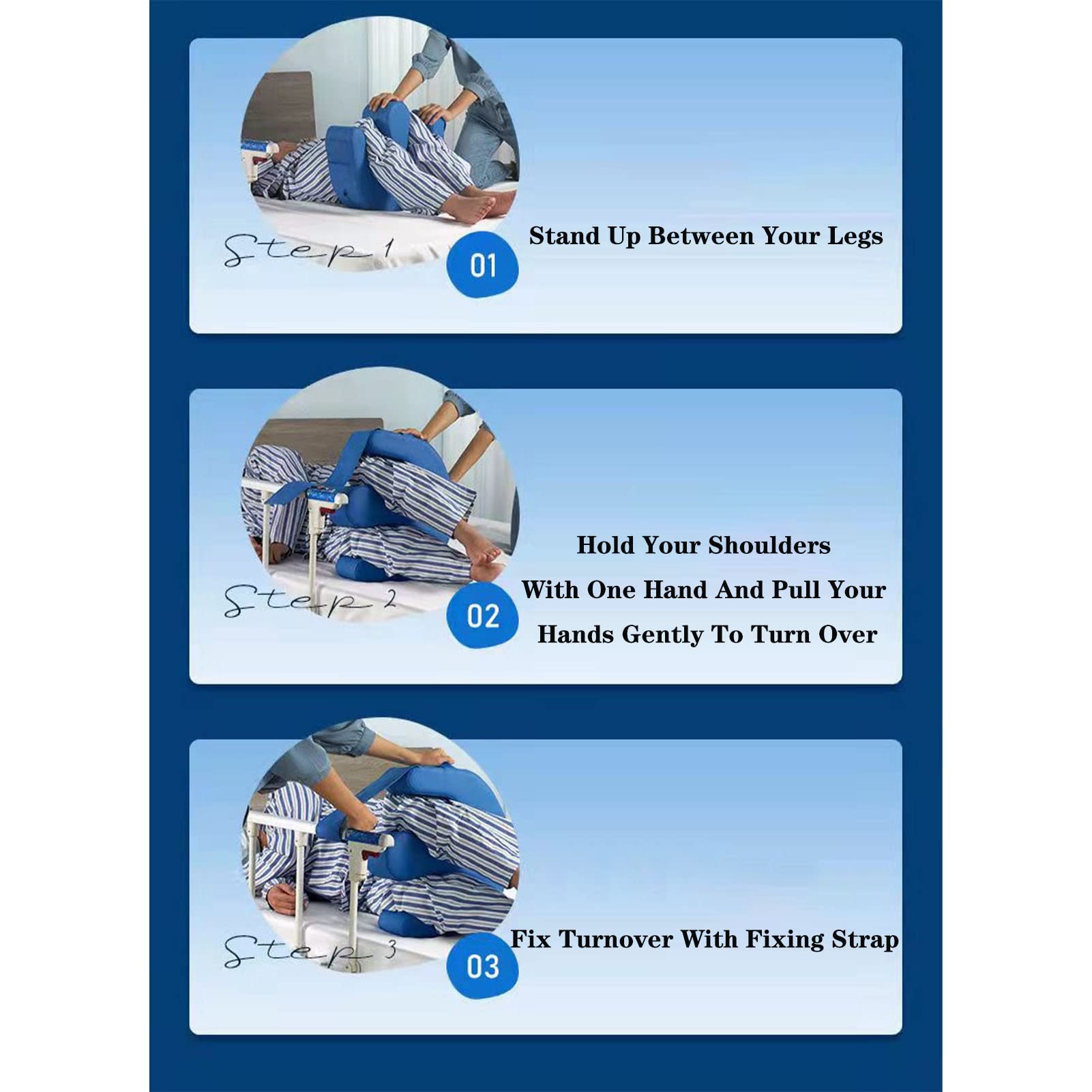 YZRYXHWL Bedridden Patient Turning Device-Multifunctional Turning Pillow PU Leather Anti-Bedsore Waterproof Paralyzed Bed Shift Nursing Products Helping The Elderly Turn Over Pillow