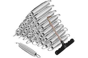 XNZOSKYLZ 72 Pieces Trampoline Springs 5.5 inch，Equipped with T-Shaped Spring Installation Hook，Replacement Trampoline Springs