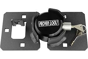 Proven Industries Puck Lock and Hasp Kit, Storage-Door Lock, Made in The USA, (Black)