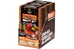 Cedar Grilling Planks - 12 Pack - Premium Western Red Cedar