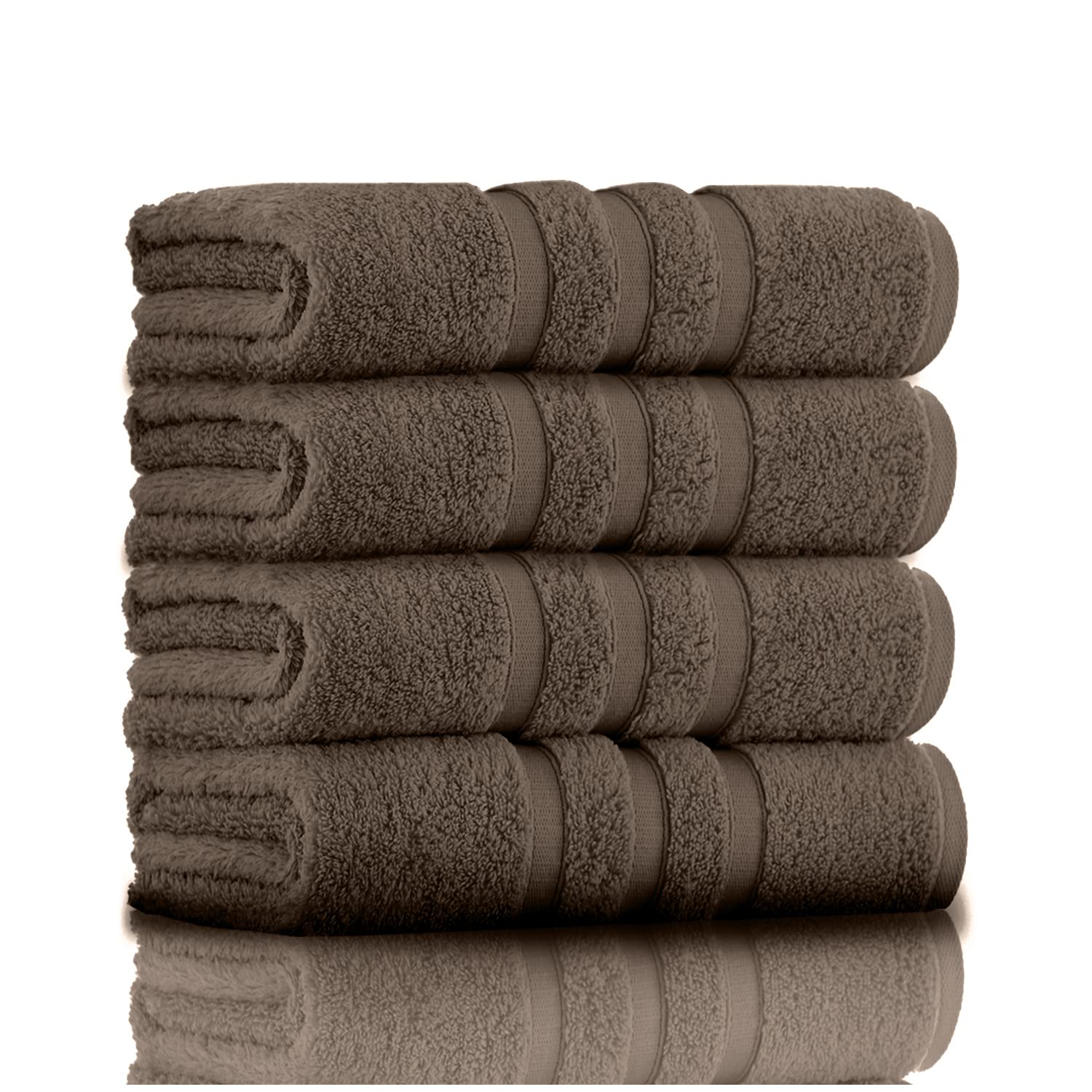 GC GAVENO CAVAILIA 100% Ringspun Cotton Bath Towels, Luxury 550 GSM Zero Twist Towel Sheets, Cocoa, 50x80 Hand Towel