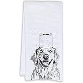 Cabana Bro Funny Golden Retriever Gifts Bathroom Hand Towels, Dog Bathroom Decor, Golden Retriever Gifts for Women Men Decorative Hand Towels for Bathrooms Washroom Dorm, 16x24 Inch