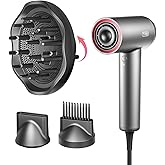TYMO Hair Dryer with Diffuser, 1500W High-Speed Professional AIRHYPE Lite Blow Dryer with Comb for Fast Drying, 110,000RPM Brushless Motor, 200 Million Ionic Hairdryer, 3 Speeds & 4 Temps, Low-Noise