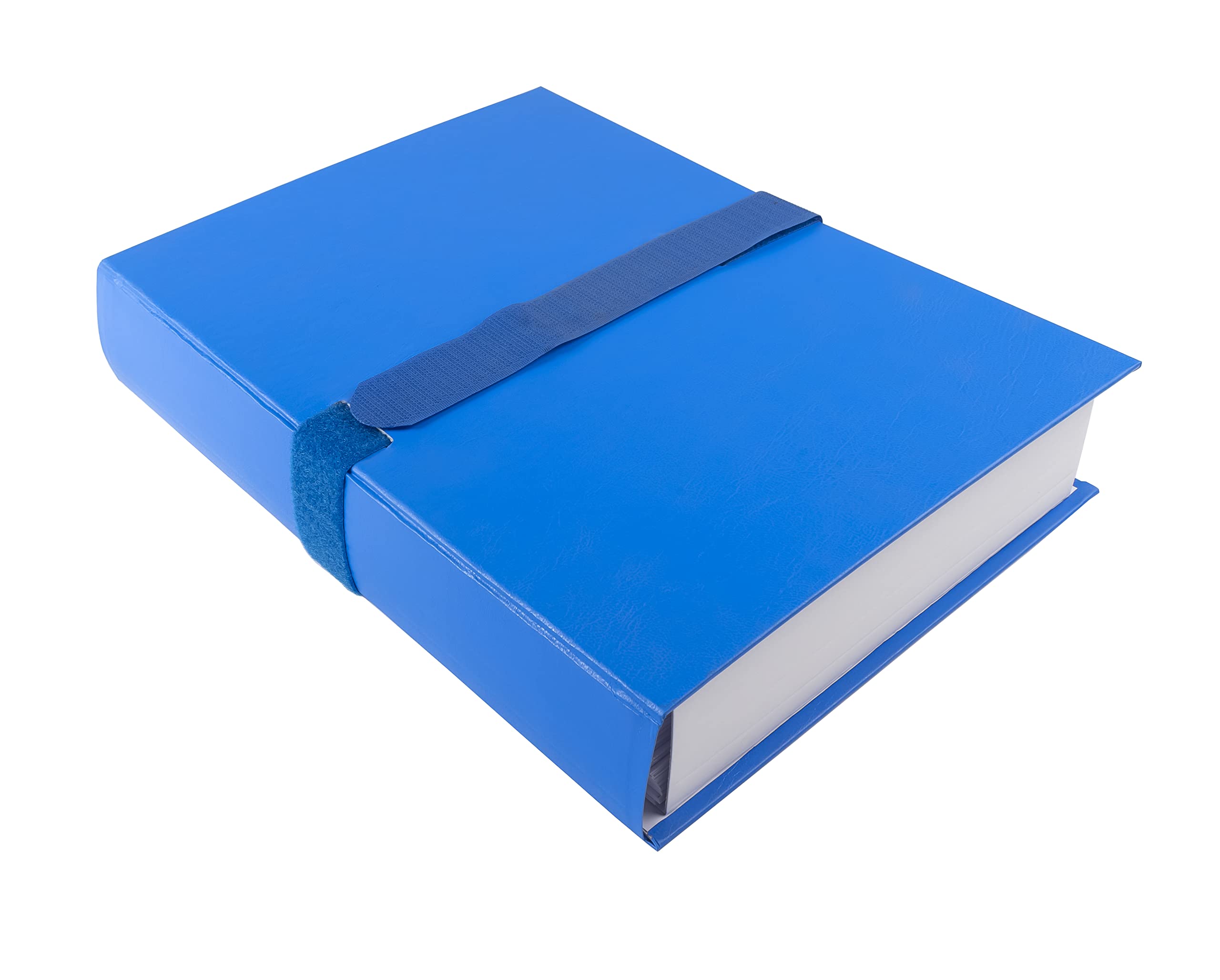 Exacompta - Ref 622E - Balacron Expanding Spine Folder - 240 x 320mm in Size, Suitable for Holding A4 Documents, Hook & Loop Strap Closure, Durable - Blue