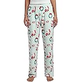 Hello Kitty Holiday All-Over Print Women's Wide Leg Sleep Pajama Pants