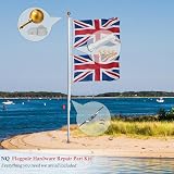 NQ Flag Pole Repair Parts Kit with 50 ft Nylon Rope and Accessories view 2