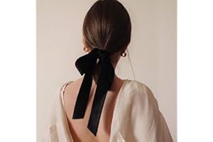 BVIIE Handmade Velvet Bow Hair Ties, Headbands for Women Girls, Elegant Hair Rope Hair Styling Accessories, Hair Band Set, Gifts for Mom, Yoga Outdoor Headdress Decor, Black