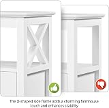Yaheetech Bedside Tables Set of 2 White Nightstand with 2 Drawers 60cm view 7