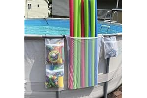 MCNULGUR Poolside Perfection! 4-Pack Mesh Storage Bags for Toys, Pool Noodles, Vibrant Floats – Organize Your Swim Gear in Style! (3 pcs Small Zipper Bags & One Large Opening Bag)