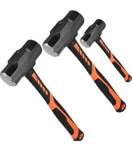 ZEONHEI 2 PCS 4lb Sledge Hammer, 14.5 Inch Heavy Duty Crack