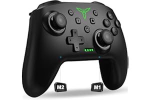 ELISWEEN Switch Controller, Wireless Switch Controller Compatible with Switch Controller/Switch 2/Switch Lite/OLED, Wireless Switch Controllers Work with iOS/Android/PC with RGB Light, Programmable, TURBO & Wakeup