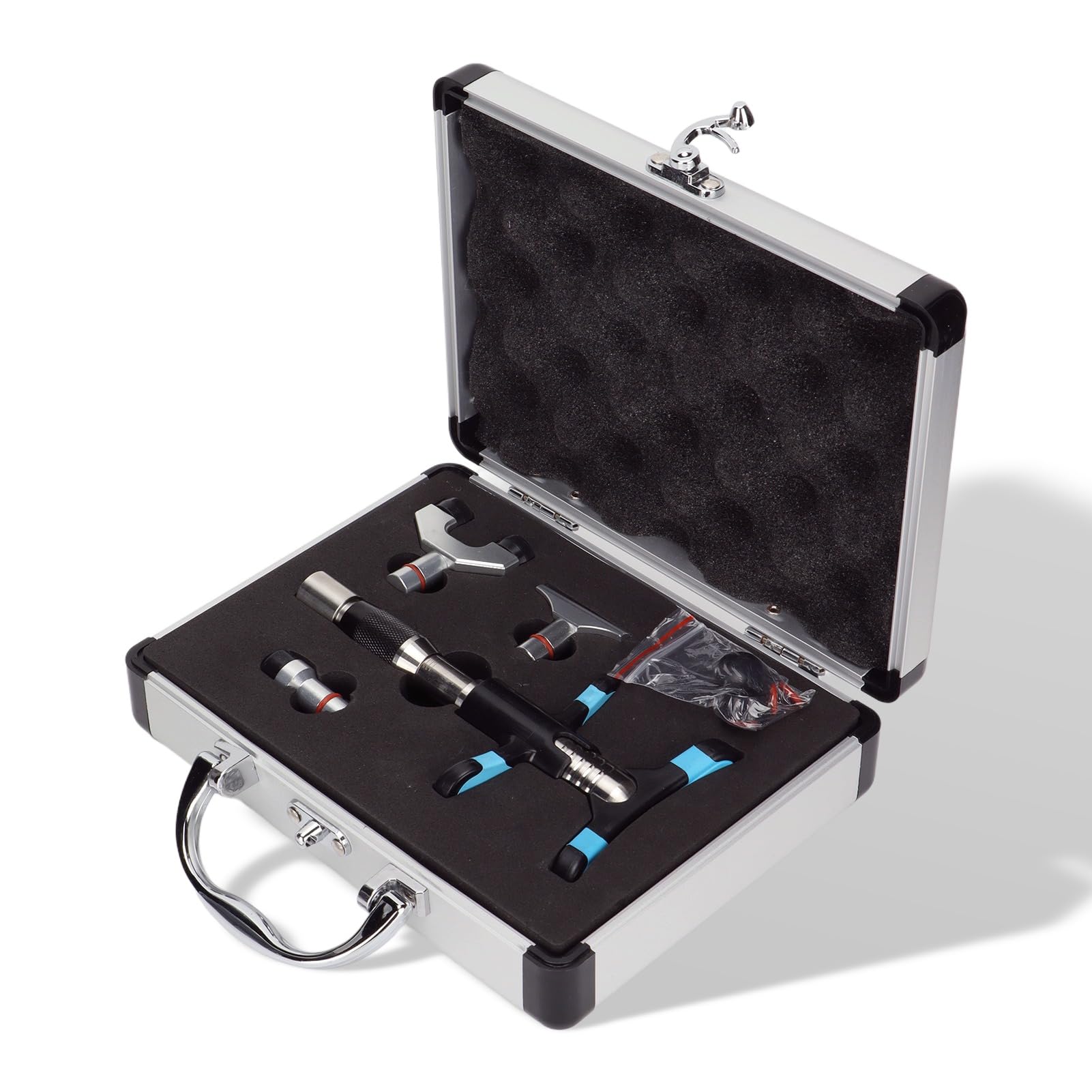 Photo 1 of Manual Chiropractic Tools, Manual Spine Gun Chiropractic Adjustment Tool 10 Strength Levels 3 Heads Spine Adjust Corrector Manual Tool Chiropractic Adjusting Massager(black)