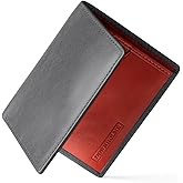 Downholme Men's Bifold Slim Silhouette Leather Wallet (Pewter Gray)