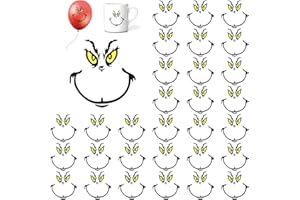 Gjinxi 30 PCS Christmas Ornament Stickers, Christmas Decoration Stickers Vinyl Sticker Party Waterproof Window Sticker, Ball DIY Facestickers